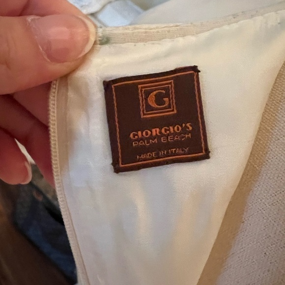 NWOT Giorgio’s Palm Beach made in Italy Virgin Wool Ivory Dress Size 40/10 - Picture 3 of 10